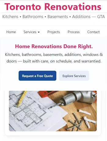 Toronto renovation template